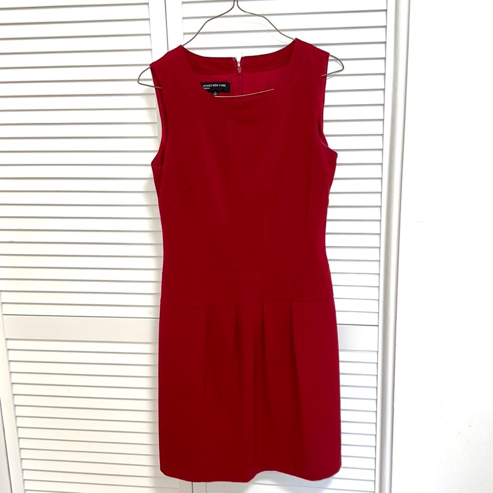 [Jones New York] Red Sheath Career Dress